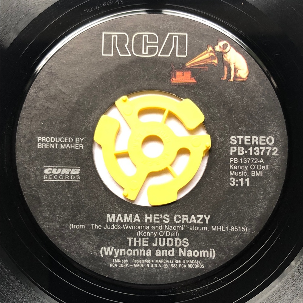 The Judds 7” Vinyl 45 Record Mama He’s Crazy/Down Home